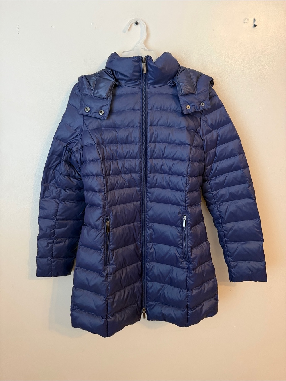 Armani Exchange Duck Down Puffer Jacket Women’s Small Quilted Removable Hood
